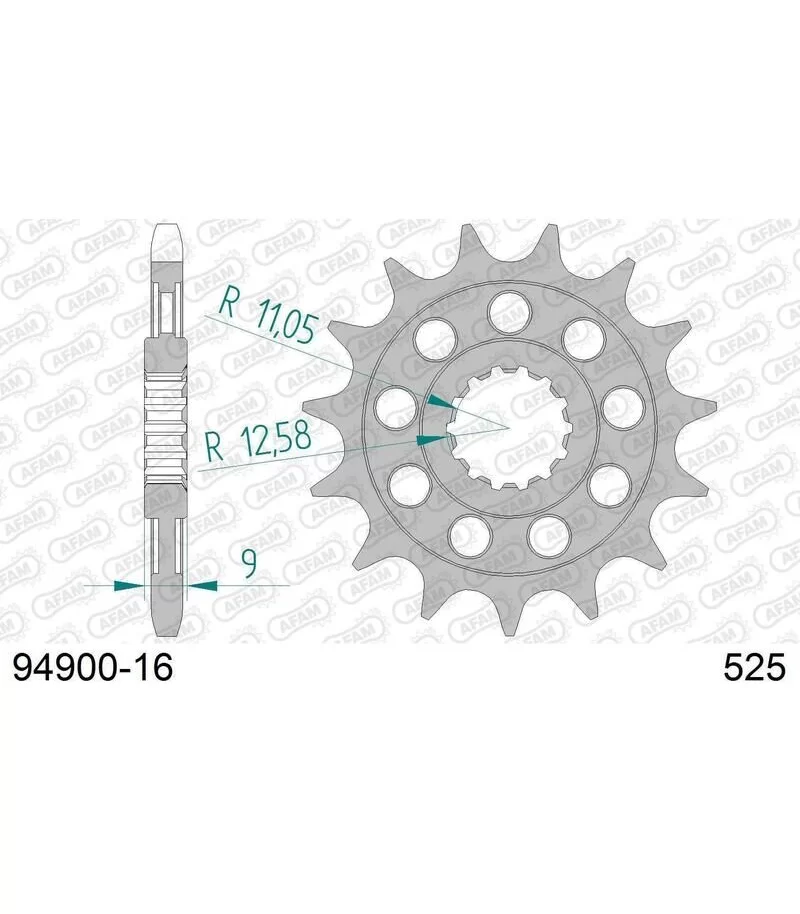 afam-pignone-acciaio-standard-94900-525-con-16-denti-94900-16.webp